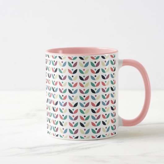 Mug Motif géométrique floral d'art populaire (Droite)
