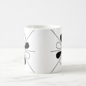 Mug Motif géométrique Floral noir et blanc (Centre)