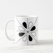 Mug Motif géométrique Floral noir et blanc (Gauche)