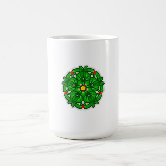 Mug Motif géométrique floral vert (Centre)