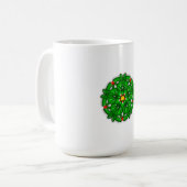 Mug Motif géométrique floral vert (Devant gauche)