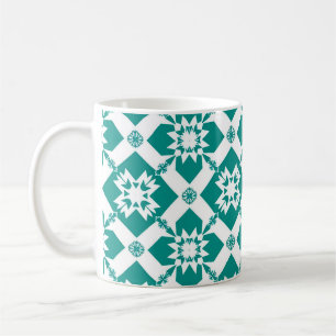 Mug Motif géométrique floral vert pour un style quotid