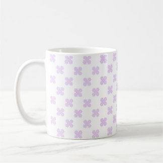 Mug Motif géométrique floral violet pastel sans coutur