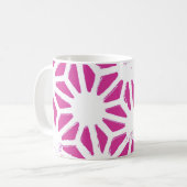 Mug Motif géométrique Fuchsia (Devant gauche)