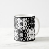 Mug Motif géométrique graphique noir et blanc (Devant droit)