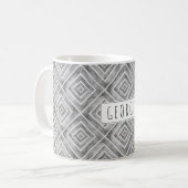 Mug Motif géométrique gris aquarelle (Devant gauche)