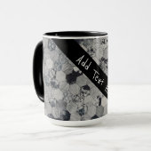 Mug Motif géométrique gris, blanc et noir (Devant gauche)