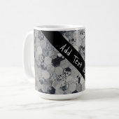 Mug Motif géométrique gris, blanc et noir (Devant gauche)