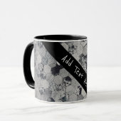 Mug Motif géométrique gris, blanc et noir (Devant gauche)