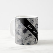 Mug Motif géométrique gris, blanc et noir (Devant gauche)