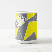 Mug Motif géométrique Gris Jaune Chevron Gris (Centre)
