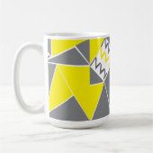 Mug Motif géométrique Gris Jaune Chevron Gris (Gauche)