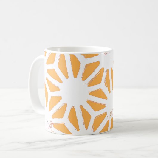 Mug Motif géométrique jaune (Devant gauche)