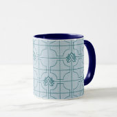 Mug Motif géométrique Lotus Grid - Le Lotus Blanc (Devant droit)