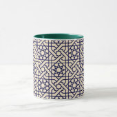 Mug Motif géométrique marocain bleu islamique (Centre)