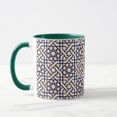 Mug Motif géométrique marocain bleu islamique (Gauche)
