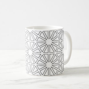 Mug Motif géométrique moderne en étoile éclatée noir e