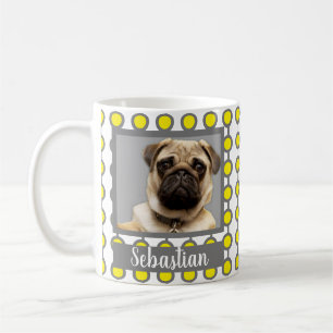 Mug Motif géométrique moderne gris jaune Photo pour an