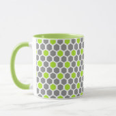 Mug Motif géométrique moderne Lime Green Grey (Gauche)