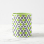 Mug Motif géométrique moderne Lime Green Grey (Centre)