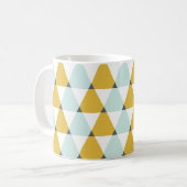 Mug Motif géométrique moderne Mint Jaune Triangles (Devant gauche)