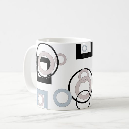Mug Motif géométrique moderne multicolore (Devant gauche)