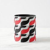 Mug Motif géométrique moderne rouge noir (Centre)