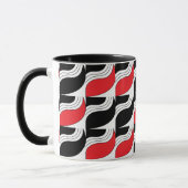 Mug Motif géométrique moderne rouge noir (Gauche)
