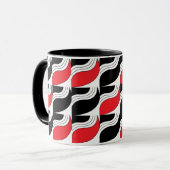 Mug Motif géométrique moderne rouge noir (Devant gauche)