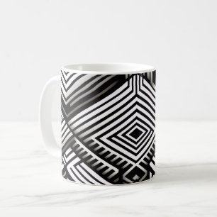 Mug Motif géométrique monochrome abstrait moderne et a