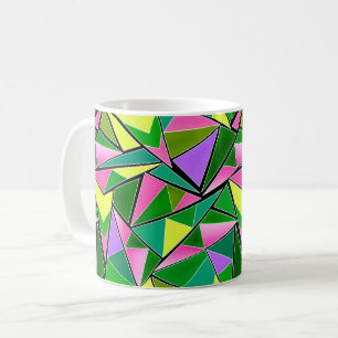 Mug Motif géométrique néon brillant multicolore
