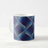 Mug Motif géométrique ondulé sans couture avec points (Devant gauche)