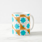 Mug Motif géométrique patchwork multicolore (Devant droit)