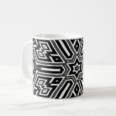 Mug Motif géométrique personnalisé noir et blanc (Devant gauche)