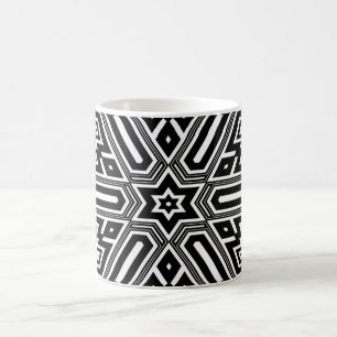 Mug Motif géométrique personnalisé noir et blanc
