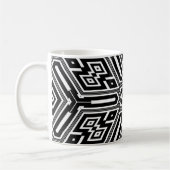 Mug Motif géométrique personnalisé noir et blanc (Gauche)