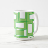 Mug Motif géométrique Rectangles blanches vertes (Devant droit)