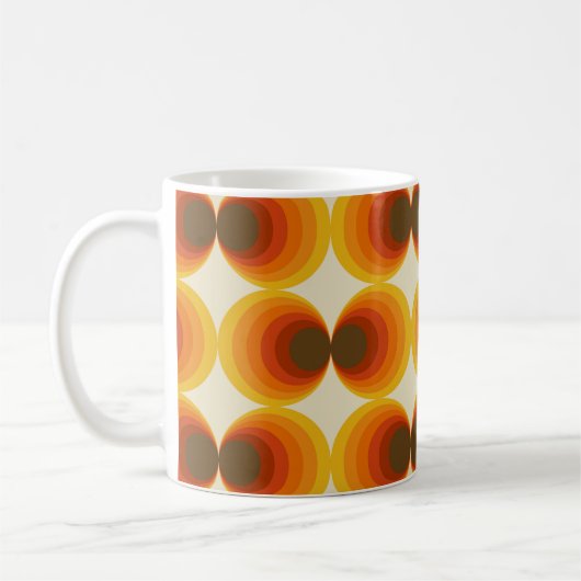 Mug Motif géométrique rétro Abstrait coloré (Gauche)