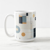 Mug Motif géométrique rétro aux tons pastel (Gauche)