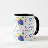 Mug Motif géométrique Retro Memphis (Devant droit)