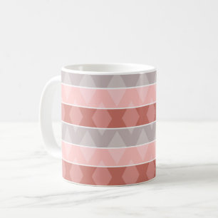 Mug Motif géométrique rétro rayé multicolore