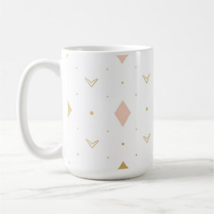 Mug Motif Géométrique Rose Doré