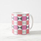 Mug Motif géométrique rose et noir élégant (Devant droit)