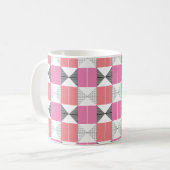 Mug Motif géométrique rose et noir élégant (Devant gauche)