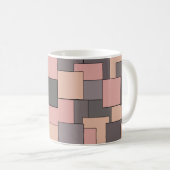 Mug Motif géométrique rose violet (Devant droit)