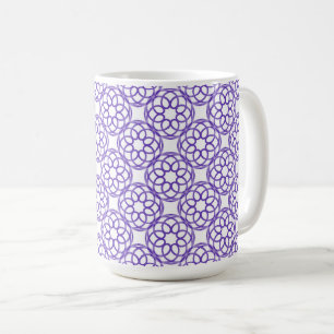 Mug Motif géométrique sans couture violet blanc