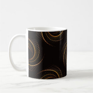 Mug Motif géométrique sans soudure de points d'or