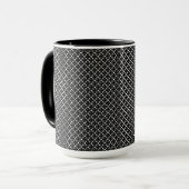 Mug Motif géométrique simple en noir blanc (Devant gauche)