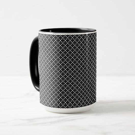 Mug Motif géométrique simple en noir blanc (Devant gauche)