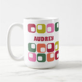 Mug motif géométrique style rétro des années 1970 Pers (Gauche)
